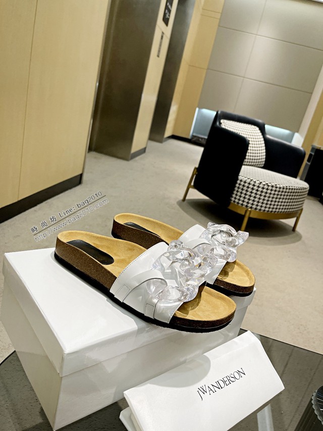 JW Anderson Chain Loafer穆勒透明樹脂扣穆勒鞋 女士半拖鞋 dx3463